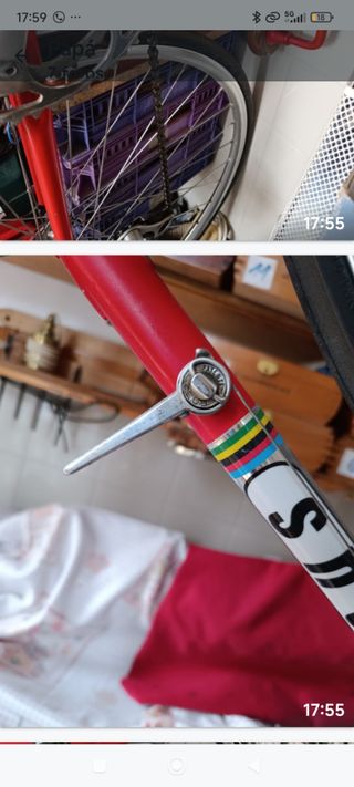 Bicicleta carretera roja ZEUS