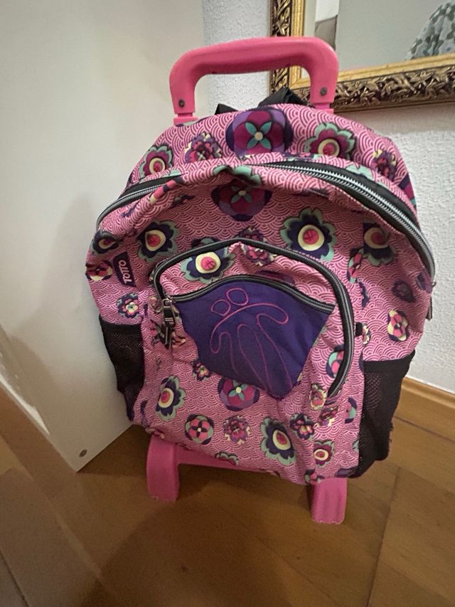 Mochila escolar Totto infantil + carrito