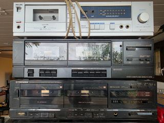 Lotto 7 piastre di registrazione hifi vintage
