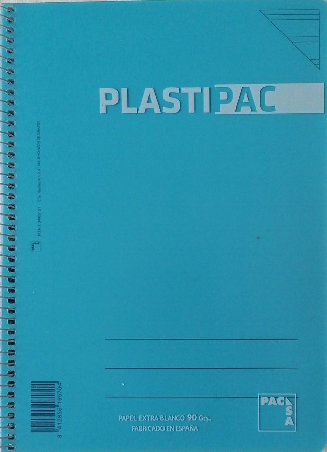 11 blocs PLASTIPAC A5 Pauta y Cu4x4