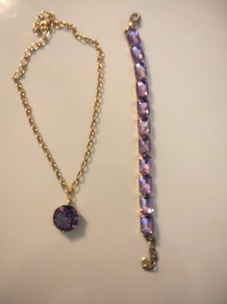 Colgante Luxenter morado-oro