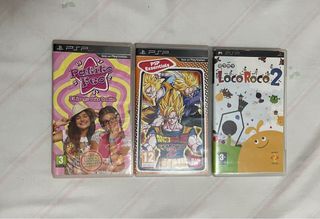 3 Juegos PSP: Patito Feo, Dragon Ball Z, LocoRoco
