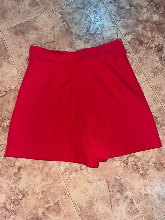 Falda pantalón roja
