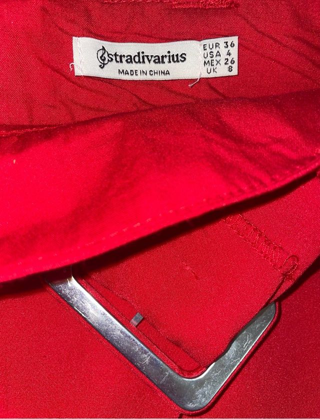 Falda pantalón roja