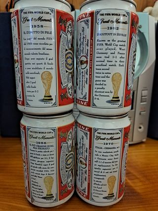 4 Lattine Birra vuote Budweiser FIFA