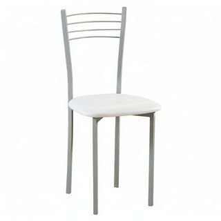 Silla cocina metal blanco