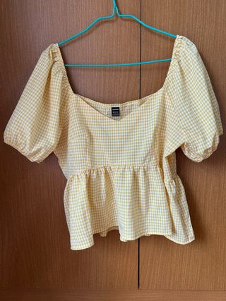 Blusa Amarilla Gingham