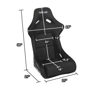 Asiento silla de coche deportivo NRG FRP-300 Negro