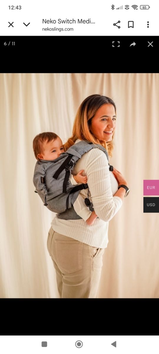 Mochila portabebés Neko Switch