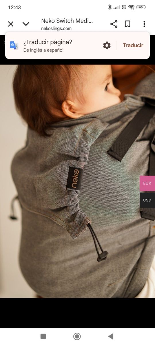 Mochila portabebés Neko Switch