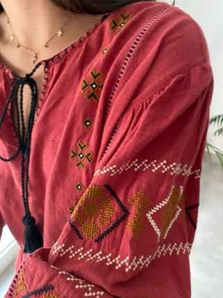 Vestido boho Zara rojo