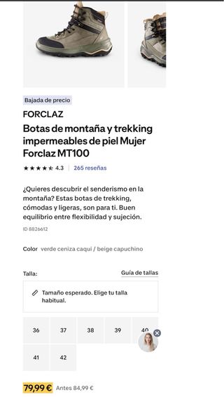 Botas montaña Forclaz 
