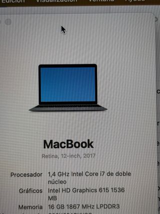 MacBook Air A1534 Plata 2017