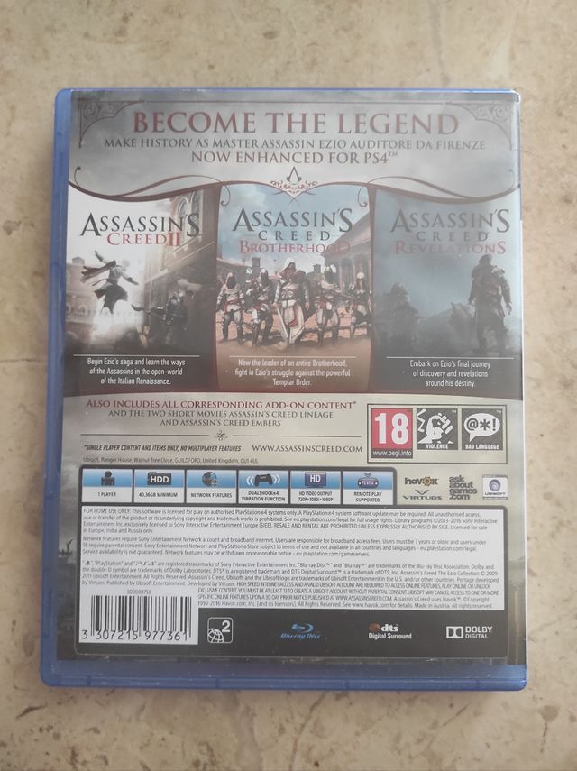 PS4 (PlayStation 4) - Assassin's Creed Ezio Collec