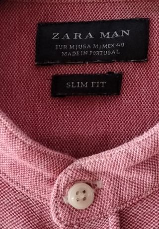 Camisa Zara Man rojo talla M