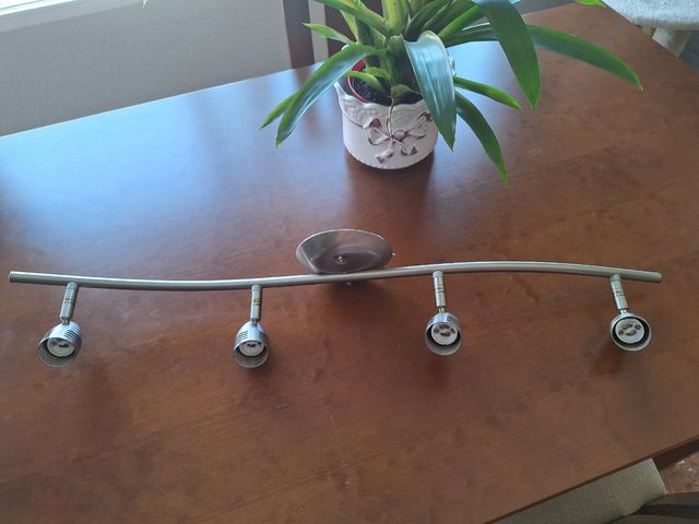 Lampara techo 4 luces metalica