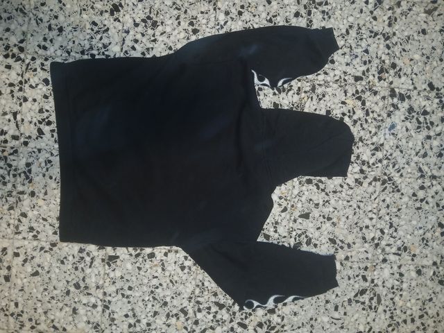 Sudadera Supply negra c/flamas