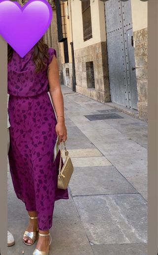 Vestido midi Elephantrooms morado