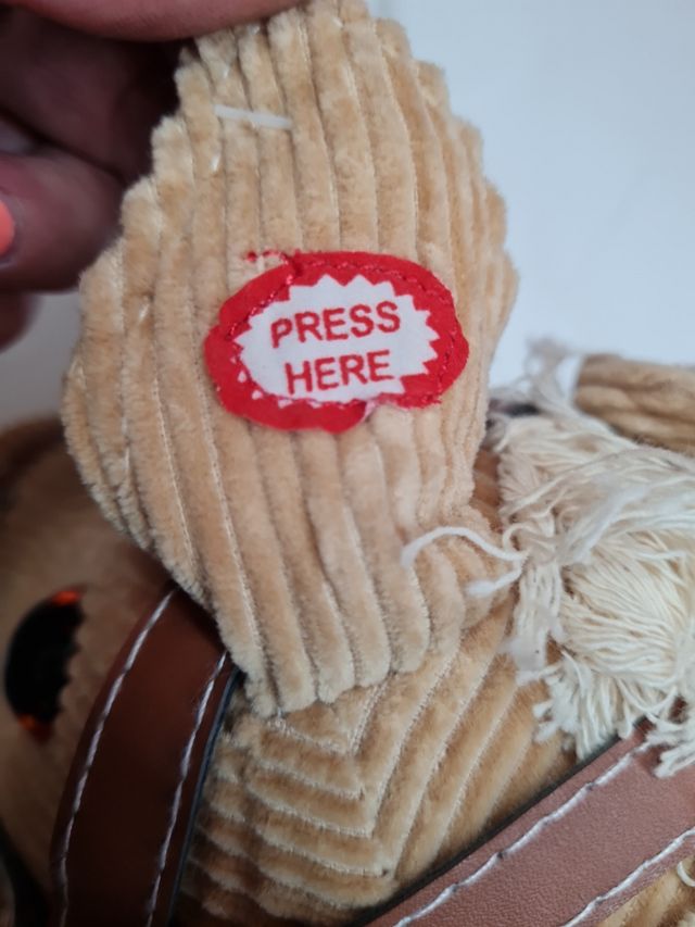 Caballo balancín de pana sonidos NUEVO