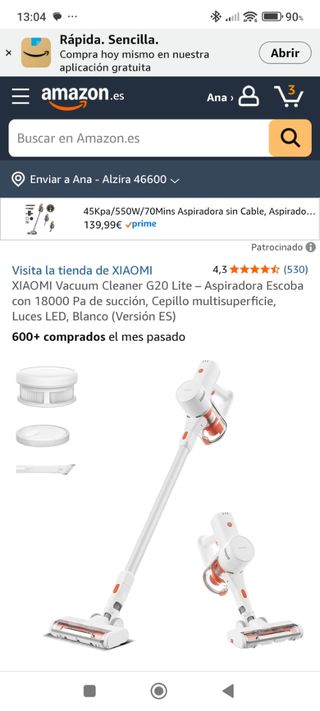 Aspiradora escoba, caja original, Xiaomi G20 Lite!