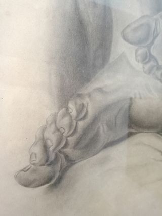 Dibujo antiguo: Pies