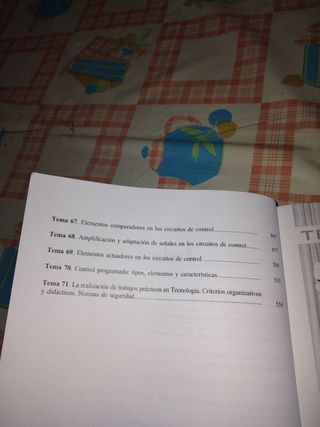 Temario oposiciones Tecnología. Temas 54-71.