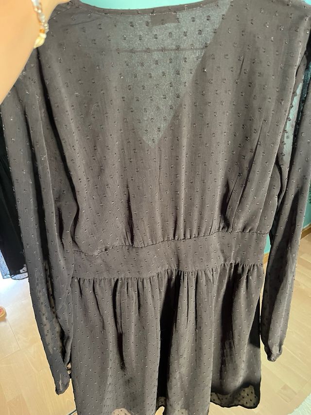 Vestido negro plumeti - Talla M