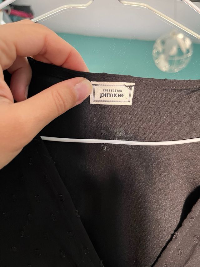 Vestido negro plumeti - Talla M