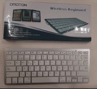 Teclado inalámbrico OMOTON - Gris y Blanco