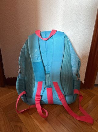 Mochila Infantil Azul con Flores