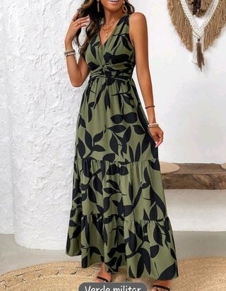Vestido Shein - Verde Militar