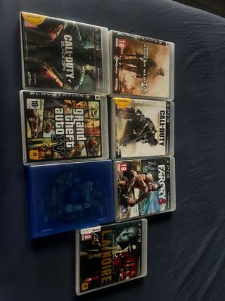 PS3 (PlayStation 3) + 2 mandos+7juegos