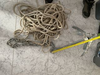 Ancla + cuerda barco