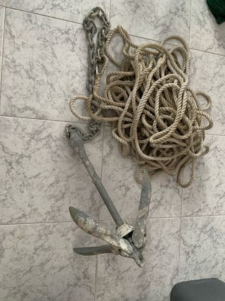 Ancla + cuerda barco