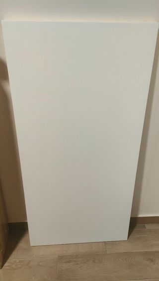 Mesa escritorio blanca - metal y madera