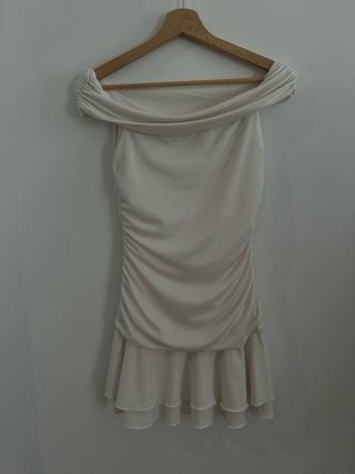 Vestido blanco Bershka - Talla M