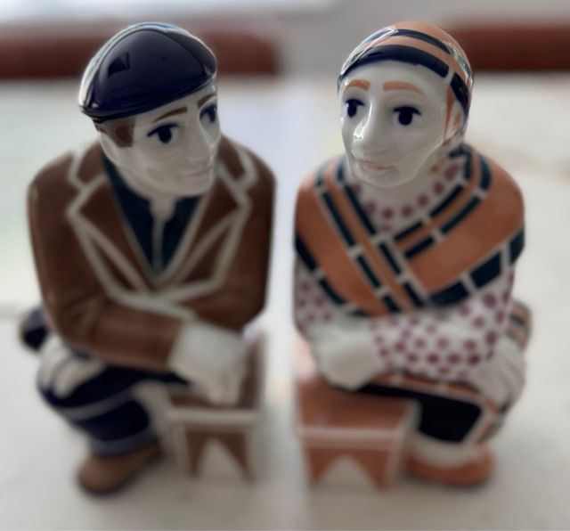 Pareja figuras cerámica Sargadelos