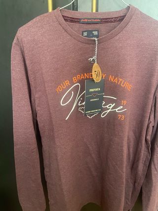Camiseta PRIVATA marrón - Manga Larga