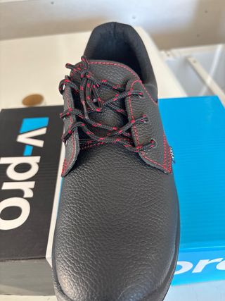 Zapatos seguridad v-pro negros. puntera y plantila
