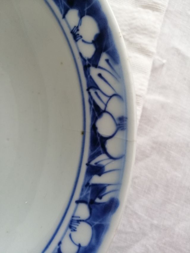 Coppa Porcellana Blu Bianco epoca Qing