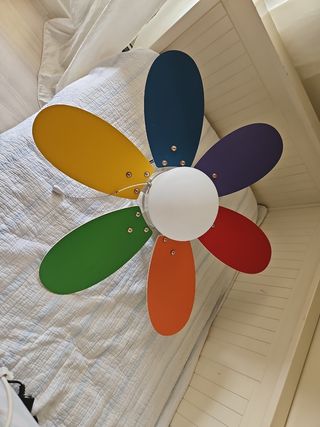 Ventilador lámpara multicolor