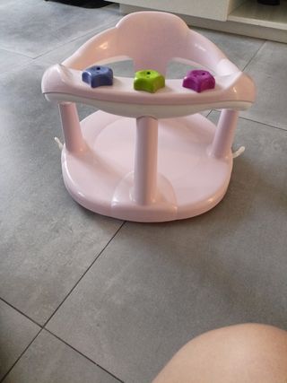 Asiento bañera bebé rosa