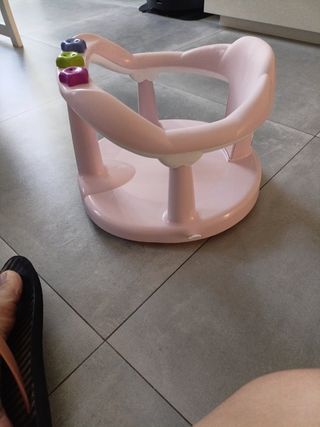 Asiento bañera bebé rosa