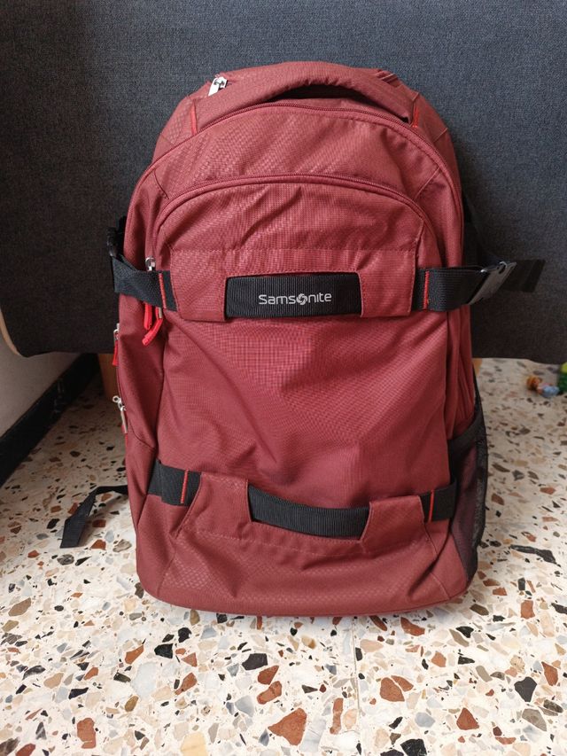 Mochila trolley maleta Samsonite roja nueva