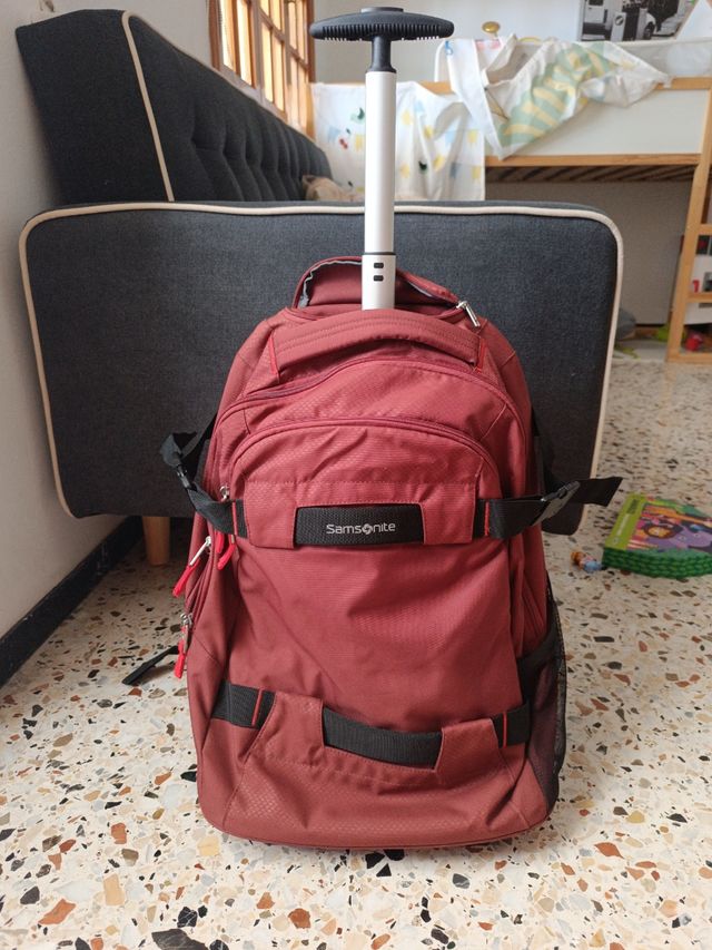 Mochila trolley maleta Samsonite roja nueva