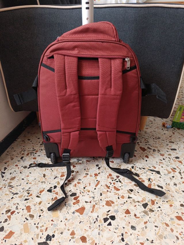 Mochila trolley maleta Samsonite roja nueva