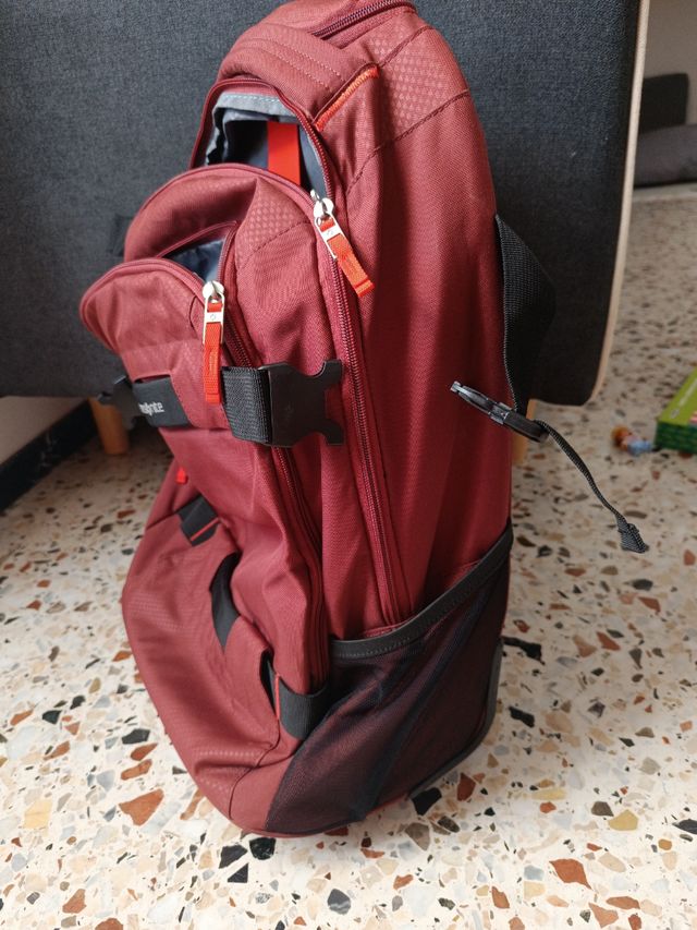 Mochila trolley maleta Samsonite roja nueva
