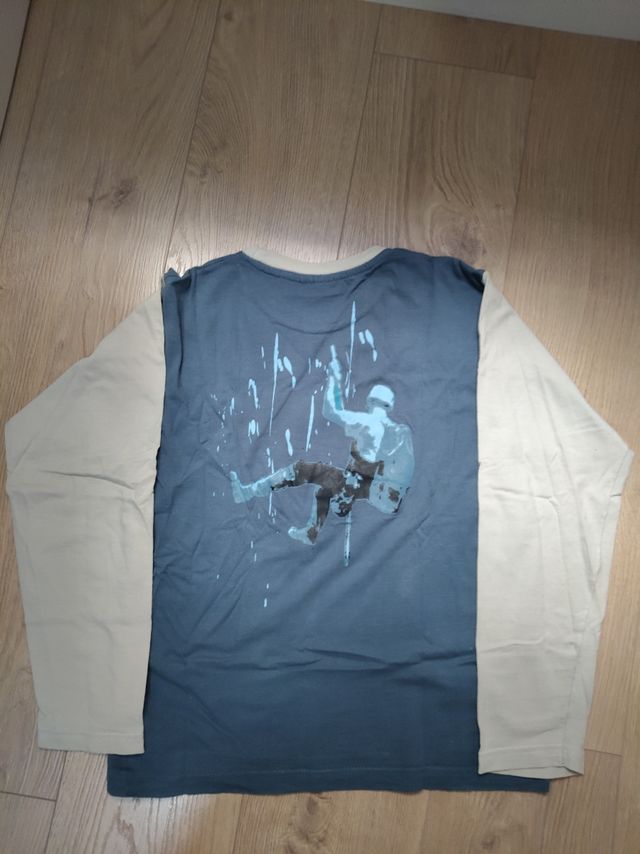 Camiseta OLDSPORT River - Azul y Blanca - 14 años