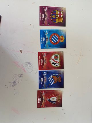 5 cromos fútbol Liga Española
