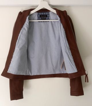 Cazadora Massimo Dutti piel marrón